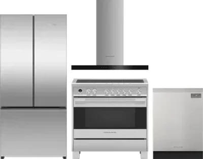 4 Piece Package Includes Refrigerator, Range, Hood And Dishwasher